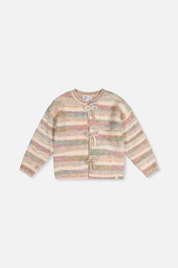 Knitted Cardigan Mauve And Blue Knitwear - J20KT31_2J310