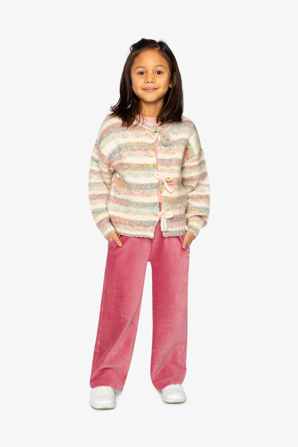 Knitted Cardigan Mauve And Blue Knitwear - J20KT31_2J310
