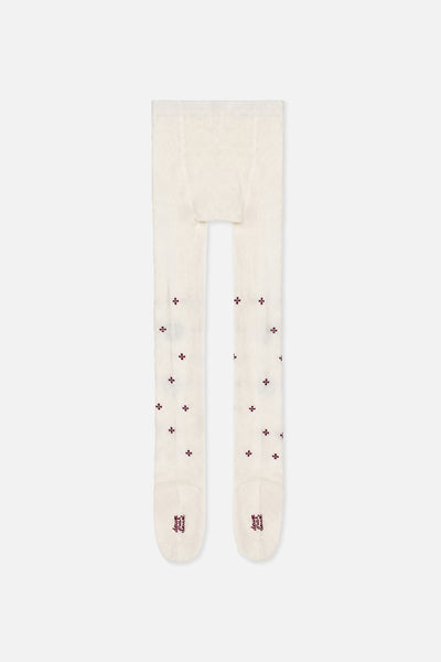 Collants en tricot vieux rose pâle