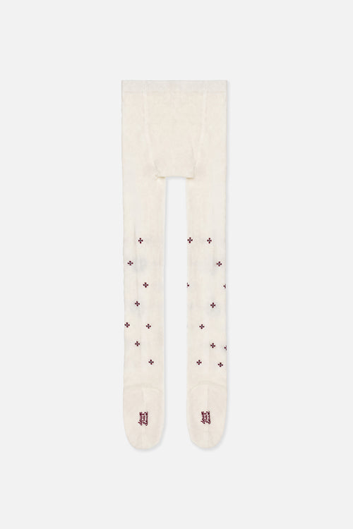 Collants en tricot vieux rose pâle