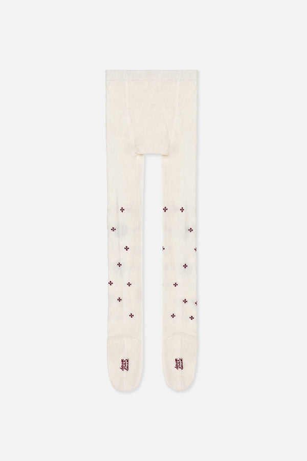 Collants en tricot vieux rose pâle