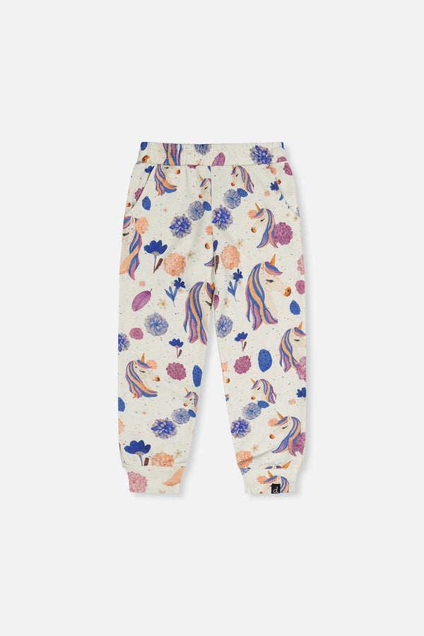Sweatpants Beige Unicorn Print - J20L21_2J290
