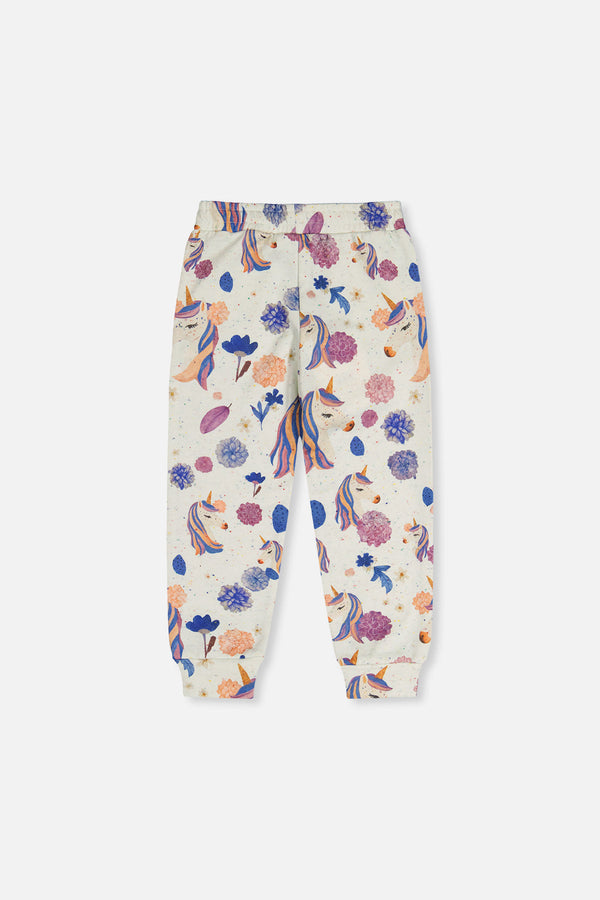 Sweatpants Beige Unicorn Print - J20L21_2J290