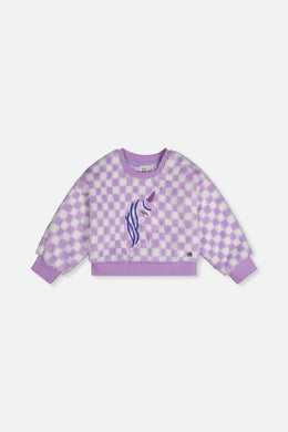 Faux Fur Top Lilac And White Tiles - J20L30_2J292