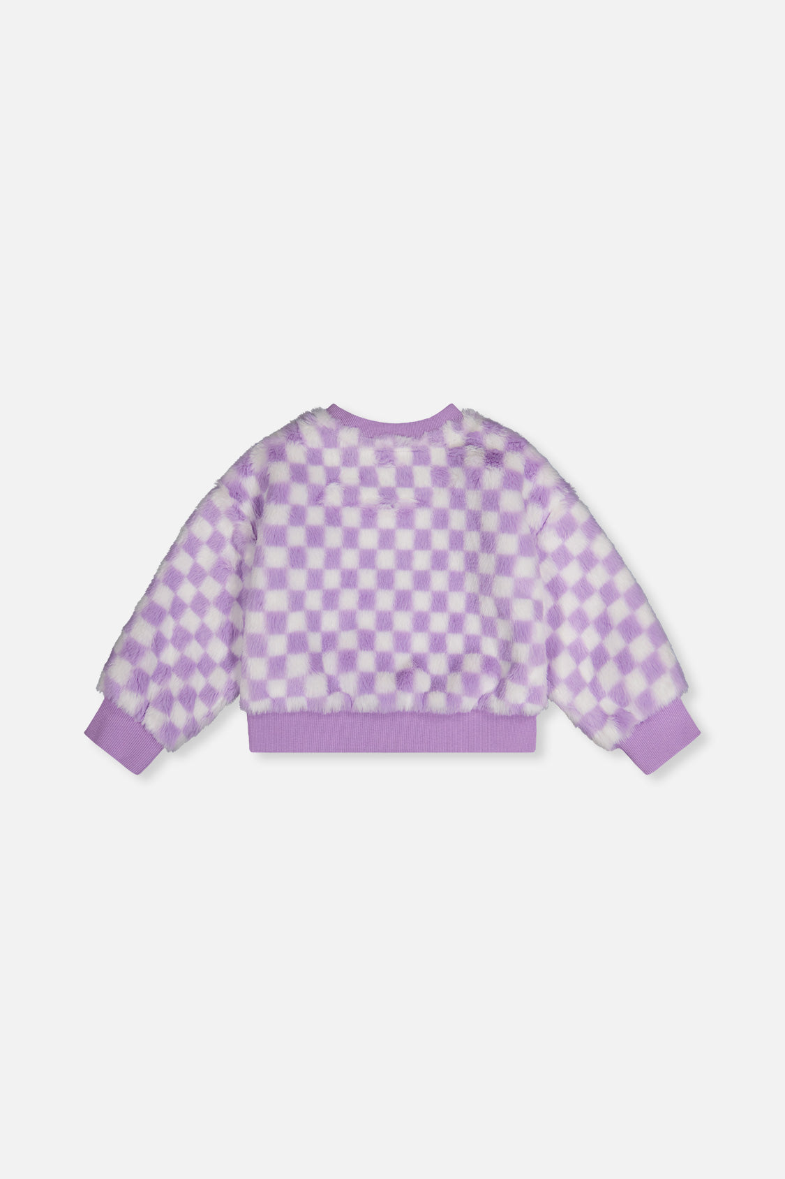 Faux Fur Top Lilac And White Tiles - J20L30_2J292