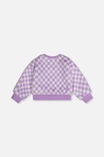 Faux Fur Top Lilac And White Tiles - J20L30_2J292