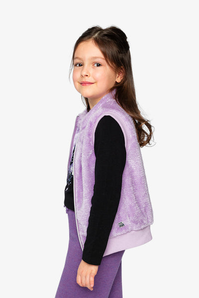 Faux Fur Sleeveless Vest Violet - J20L33_05150