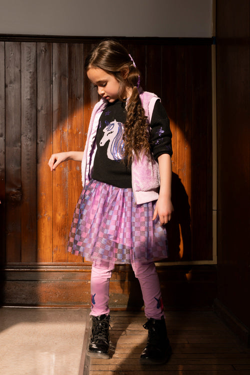 Faux Fur Sleeveless Vest Violet - J20L33_05150