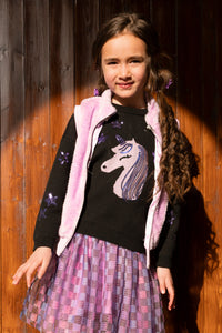 Faux Fur Sleeveless Vest Violet - J20L33_05150