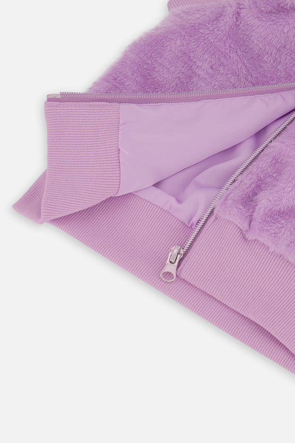 Faux Fur Sleeveless Vest Violet - J20L33_05150
