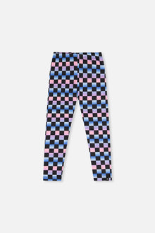 Leggings Black Checkered Print - J20L62_2J291