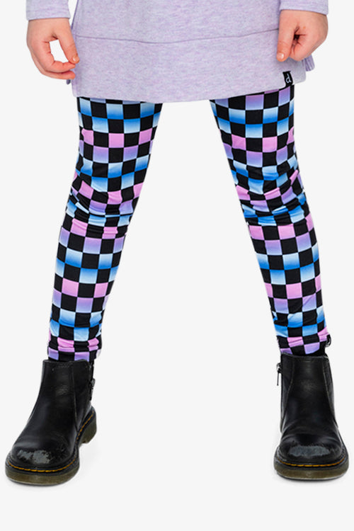 Leggings Black Checkered Print - J20L62_2J291