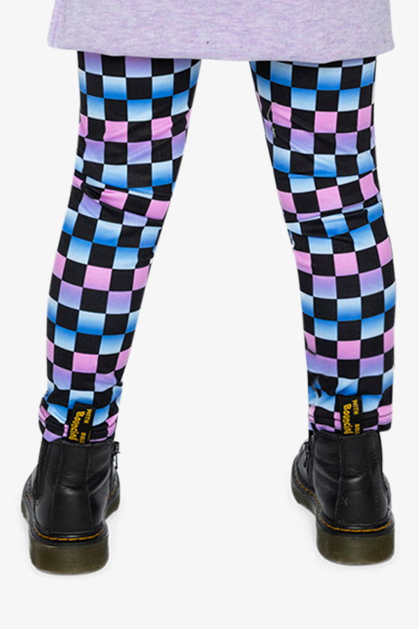 Leggings Black Checkered Print - J20L62_2J291