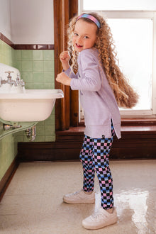 Leggings Black Checkered Print - J20L62_2J291