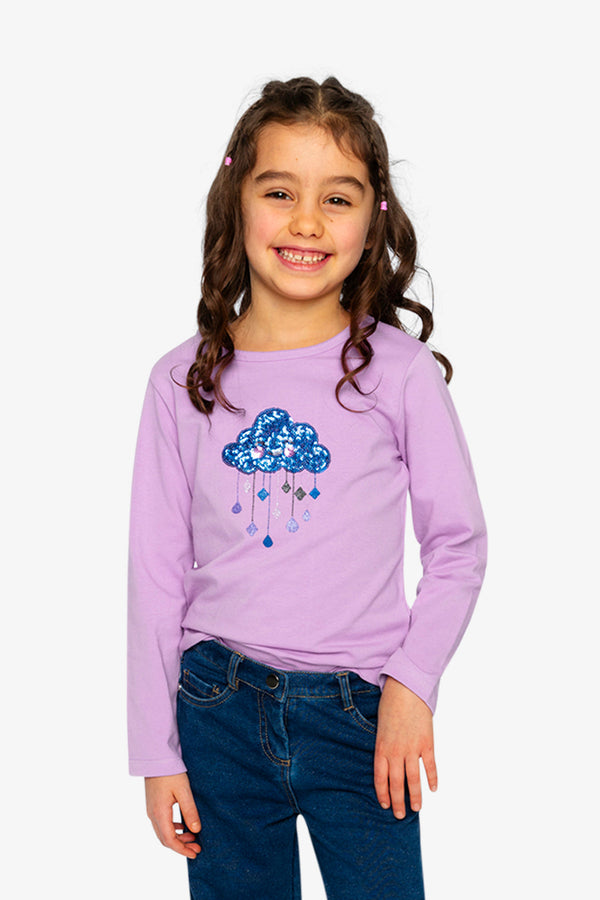 Organic Cotton Jersey T-Shirt Violet - J20L70_05150