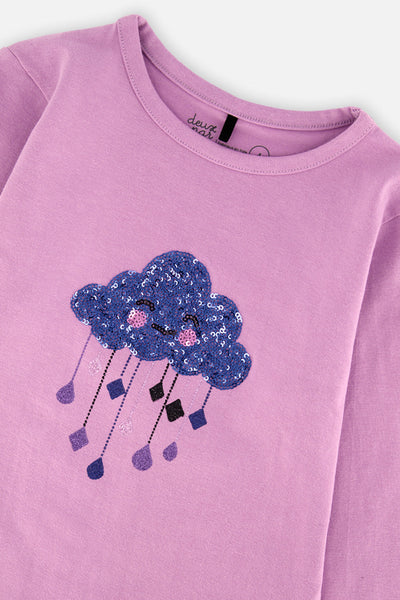 Organic Cotton Jersey T-Shirt Violet - J20L70_05150