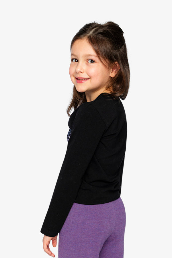 Organic Cotton Jersey T-Shirt Black And Mauve - J20L70_09990