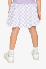 Faux Fur Skirt Lilac And White Tiles - J20L80_2J292