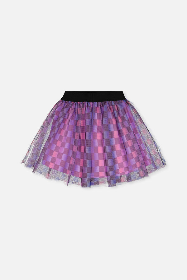 Skirt Black Checkered Print - J20L81_2J291