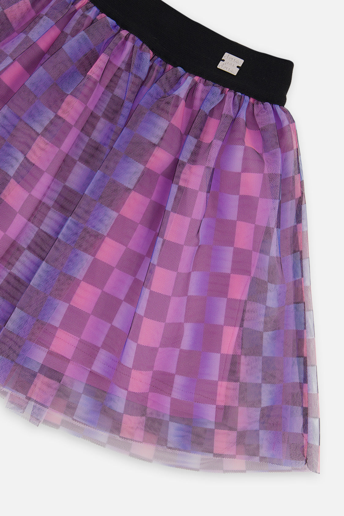 Skirt Black Checkered Print - J20L81_2J291