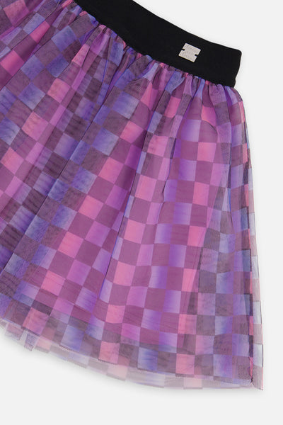 Skirt Black Checkered Print - J20L81_2J291