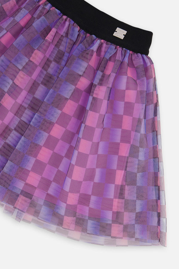 Skirt Black Checkered Print - J20L81_2J291