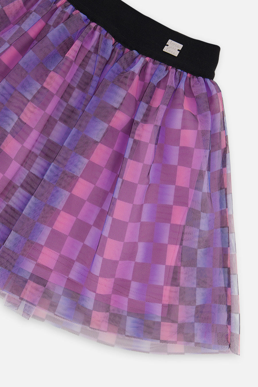 Skirt Black Checkered Print - J20L81_2J291