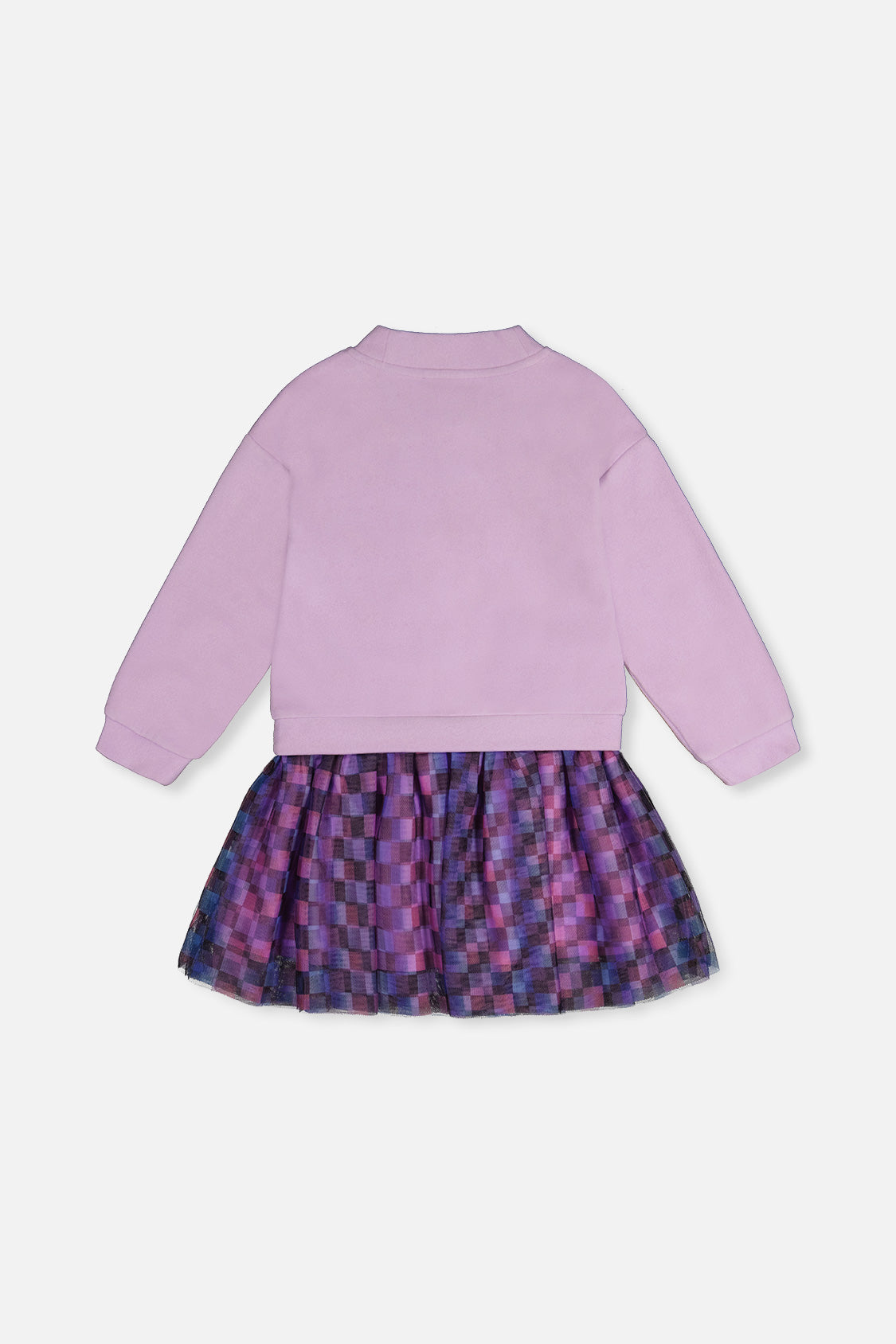 Bi-Material Dress Violet - J20L87_05150