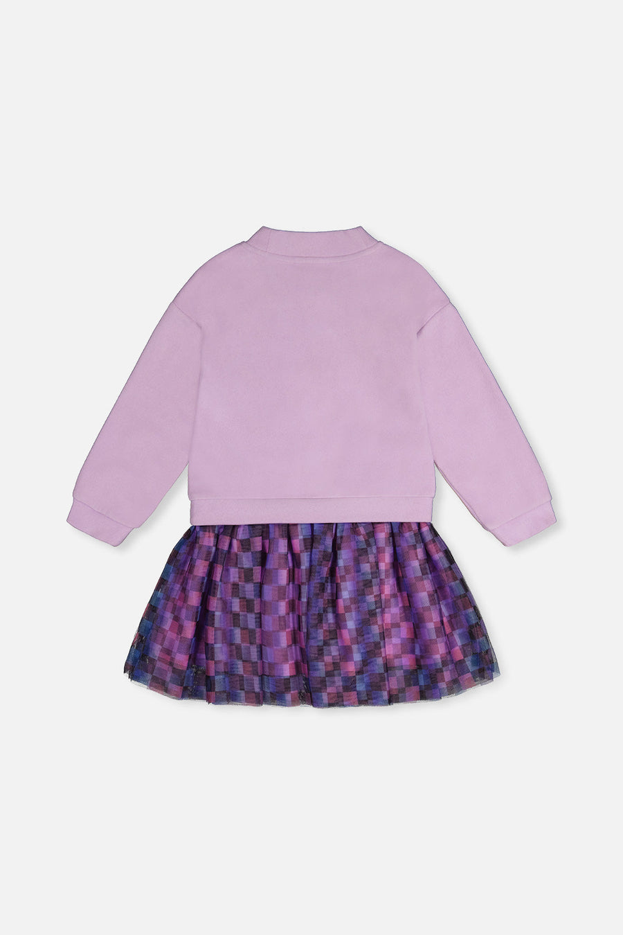 Bi-Material Dress Violet - J20L87_05150