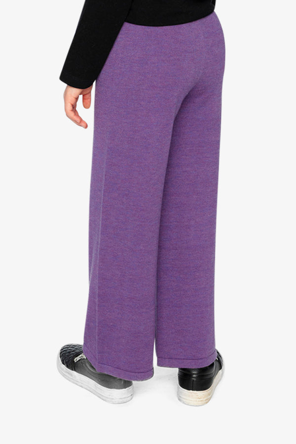 Knitted Wide Leg Pants Violet - J20LT20_05005