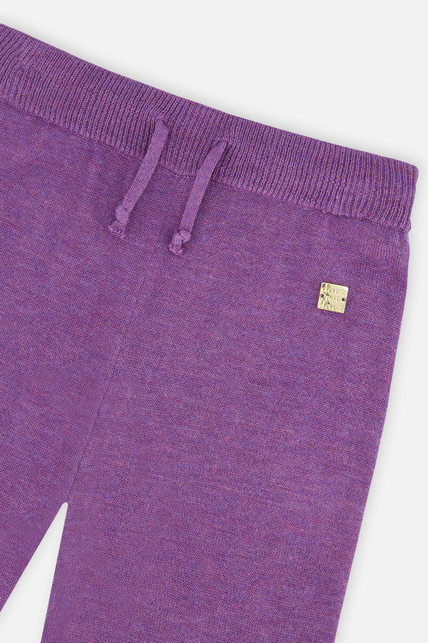 Knitted Wide Leg Pants Violet - J20LT20_05005