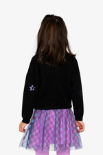 Knitted Sweater Black And Mauve - J20LT34_09990