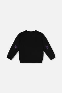 Knitted Sweater Black And Mauve - J20LT34_09990