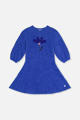 Hairy Knitted Dress Royal Blue - J20LT86_04640