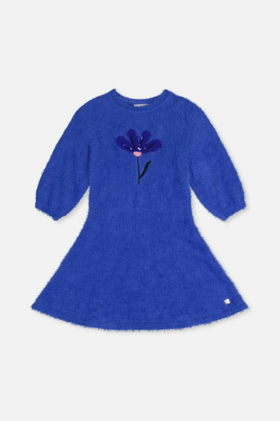 Hairy Knitted Dress Royal Blue - J20LT86_04640