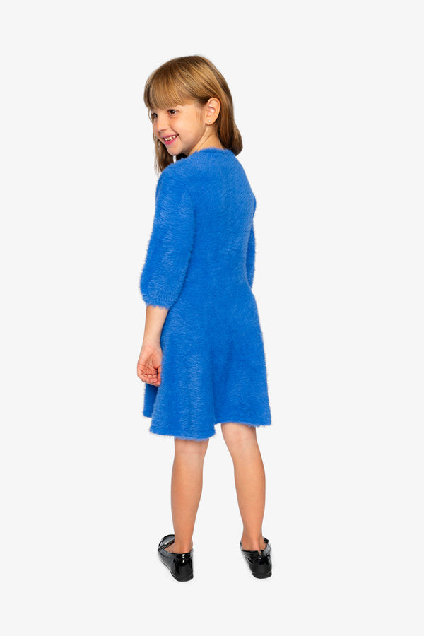 Hairy Knitted Dress Royal Blue - J20LT86_04640