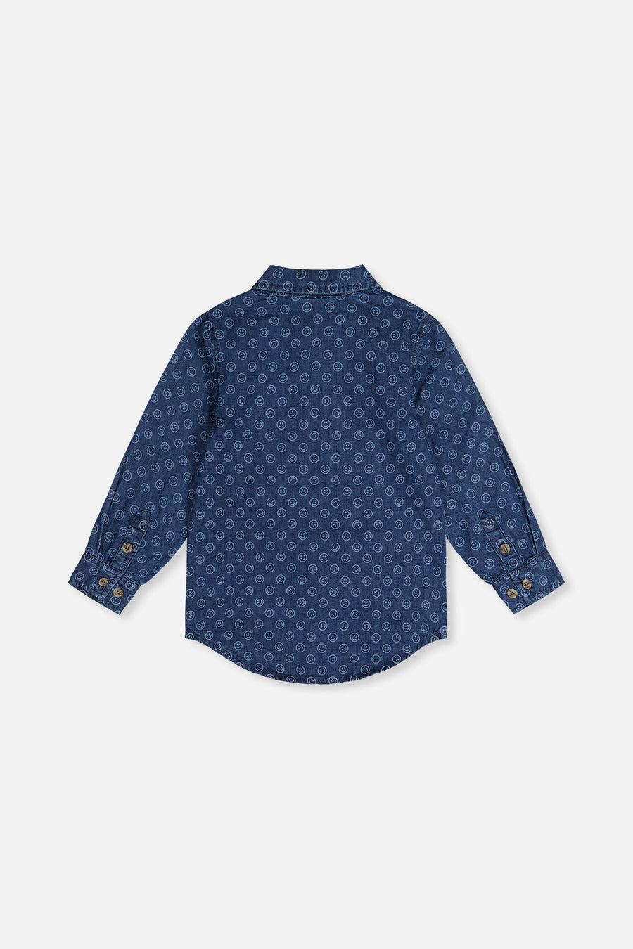 Chambray Shirt Blue Smiley Print - J20M15_2J315