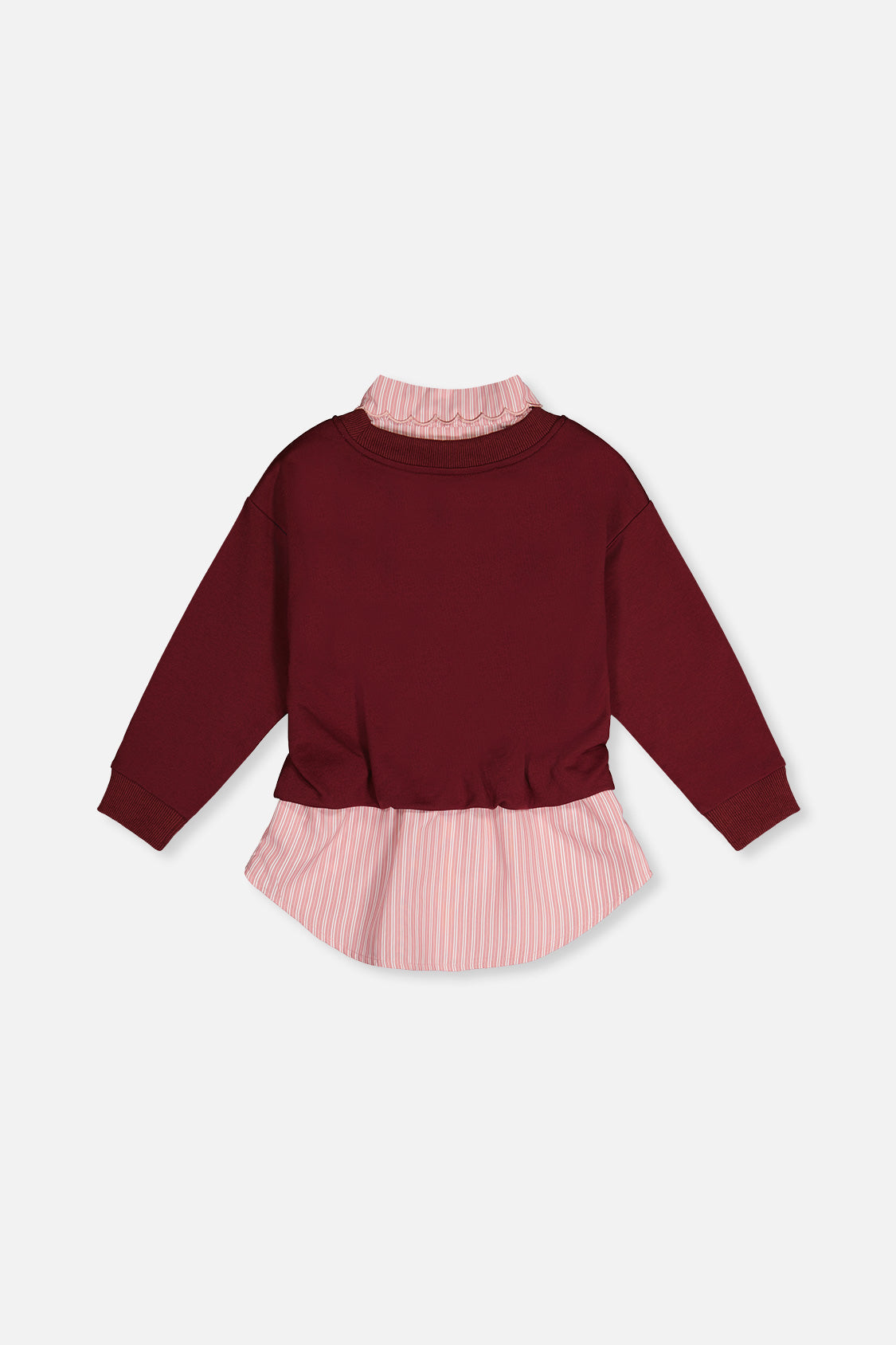 Fake Two Layer Sweater Reddish-Brown - J20M31_07001