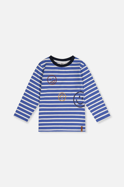 Long Sleeve T-Shirt Blue And White Stripes - J20M73_2J316