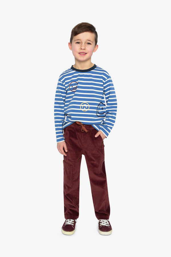 Long Sleeve T-Shirt Blue And White Stripes - J20M73_2J316