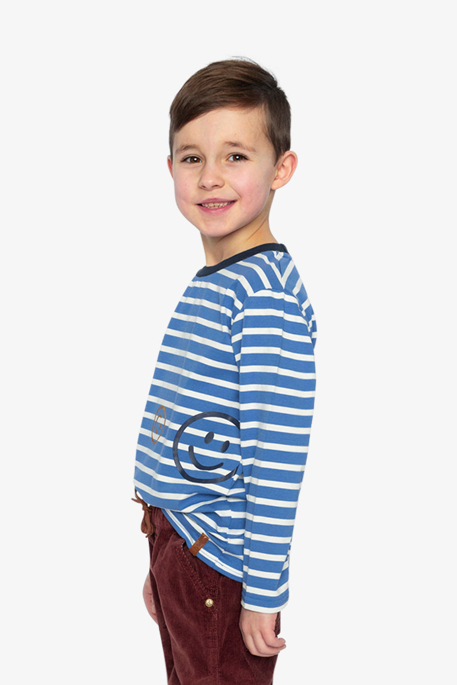 Long Sleeve T-Shirt Blue And White Stripes - J20M73_2J316