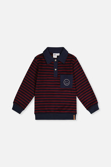 Brushed Jersey Top Red And Blue Stripes - J20M74_2J317