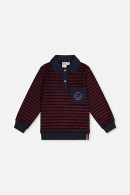 Brushed Jersey Top Red And Blue Stripes - J20M74_2J317