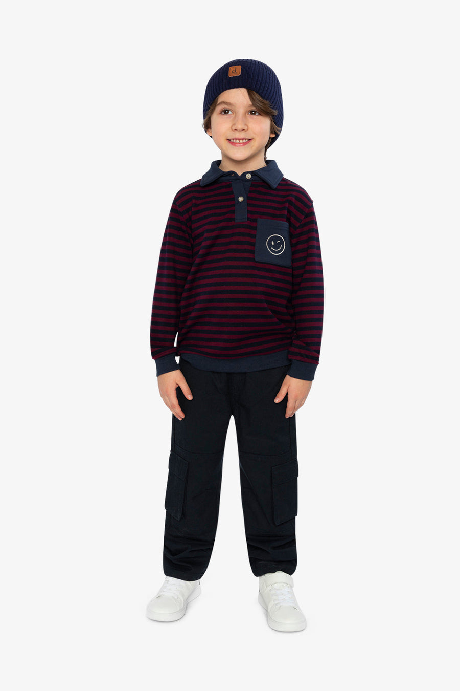Brushed Jersey Top Red And Blue Stripes - J20M74_2J317