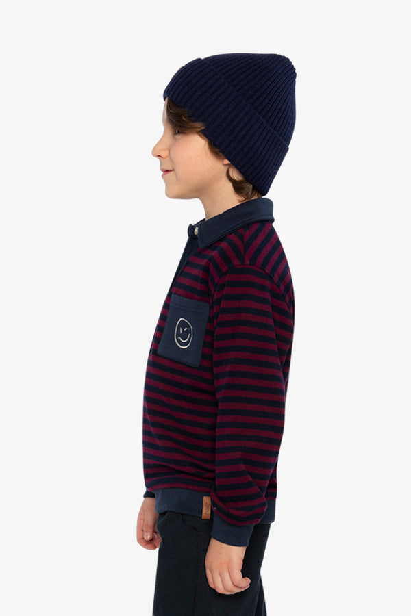 Brushed Jersey Top Red And Blue Stripes - J20M74_2J317