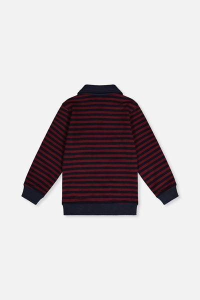 Brushed Jersey Top Red And Blue Stripes - J20M74_2J317