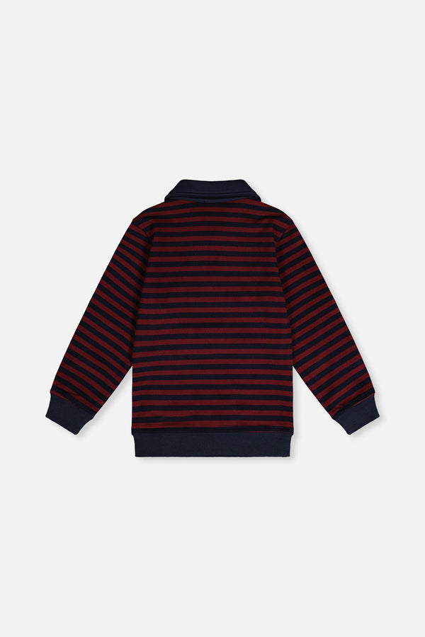 Brushed Jersey Top Red And Blue Stripes - J20M74_2J317