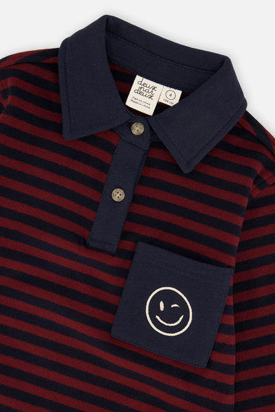 Brushed Jersey Top Red And Blue Stripes - J20M74_2J317