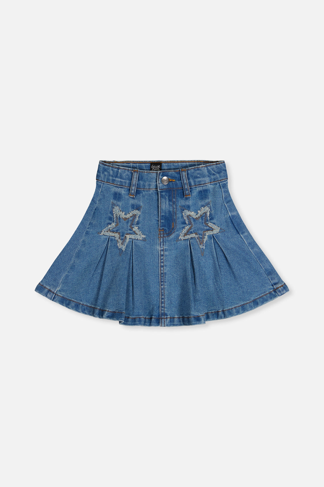 Pleated Skirt Navy Blue Denim - J20M80_01230