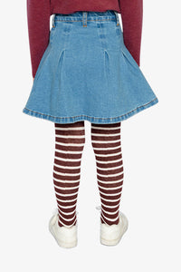 Pleated Skirt Navy Blue Denim - J20M80_01230